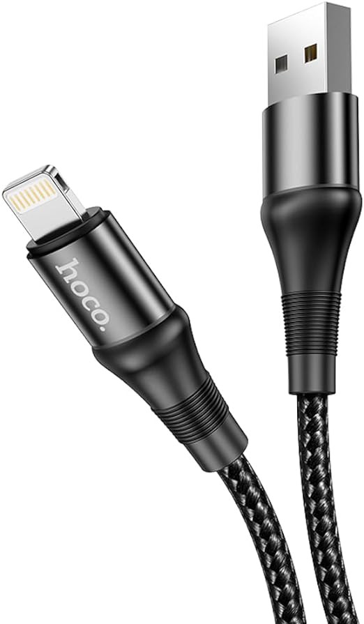 Hoco X50 - Excellent charging data cable (2.4A - 1M) - Lightning For Apple iPhone iPad Airpods - Black