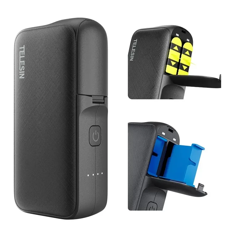 TELESIN GP-PB-001 10000mAh Powerful Power Bank for iPhone 14 13 12 GoPro 11 10 9 8 7 6 5 Fast Charge External Battery Portable Powerbank